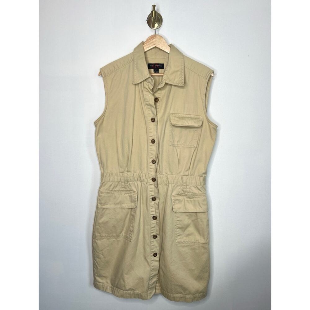 Gloria Vanderbilt Tan Casual Utility Dress